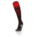 Target Socks BLK/RED XL Stripete høye fotballsokker - Unisex