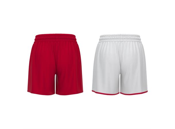 F500 Basket Shorts W RED/WHT XS Vendbar teknisk basketshorts til dame 