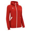 Bastet Full Zip Hoody W RED/WHT S Teknisk hettejakke til dame